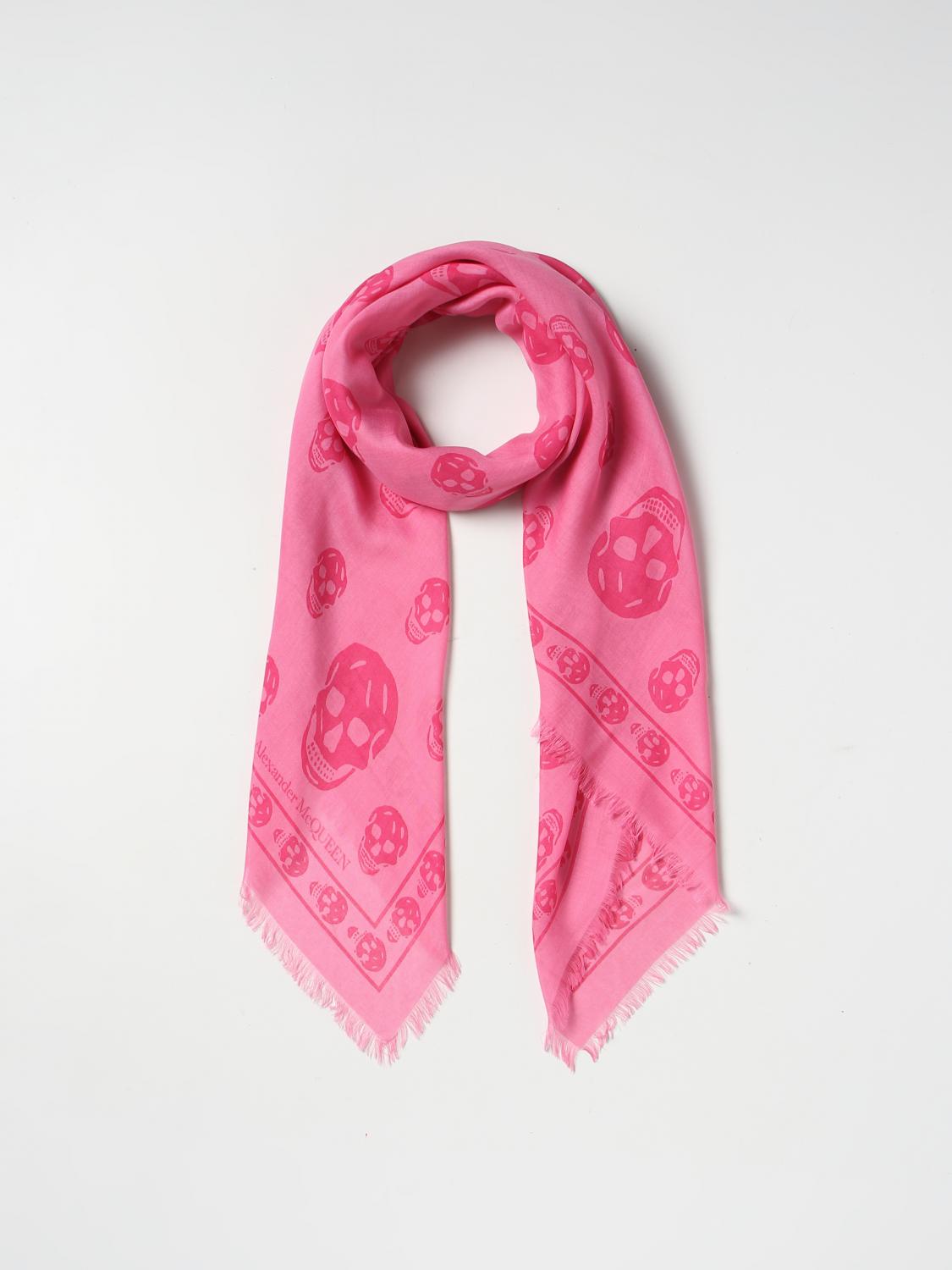 MCQUEEN SCIARPA: Sciarpa Skull McQueen in misto seta, Rosa - Img 2