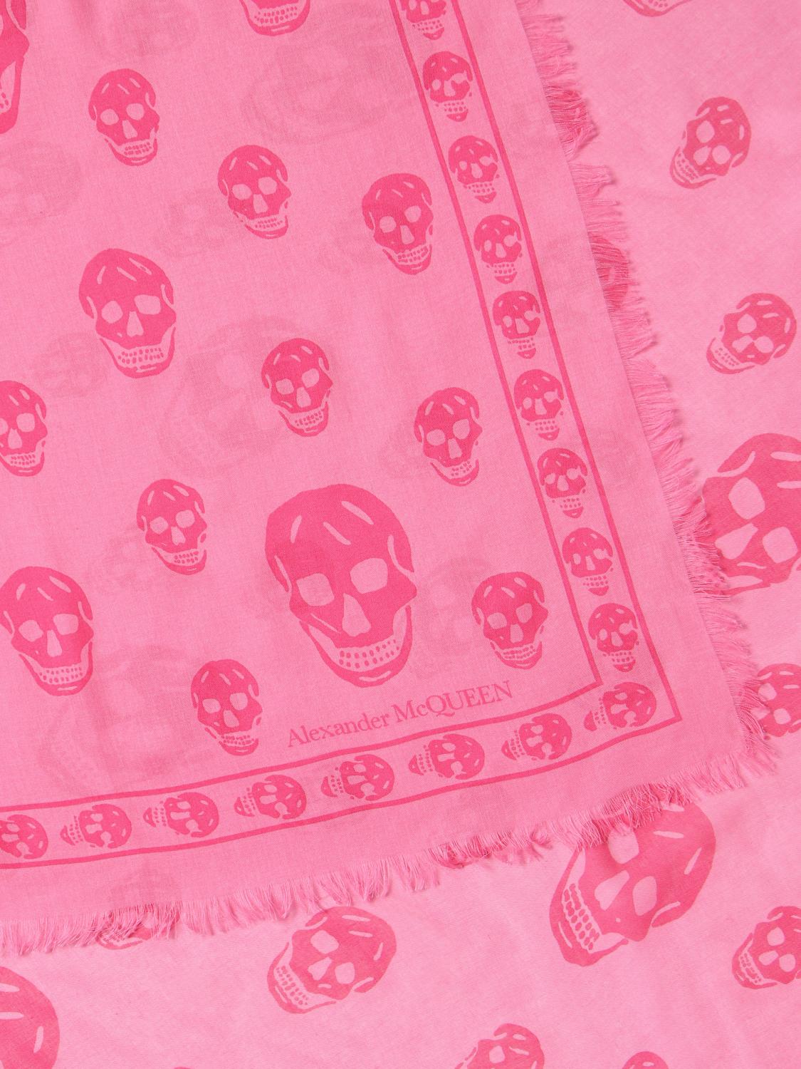 MCQUEEN SCIARPA: Sciarpa Skull McQueen in misto seta, Rosa - Img 3