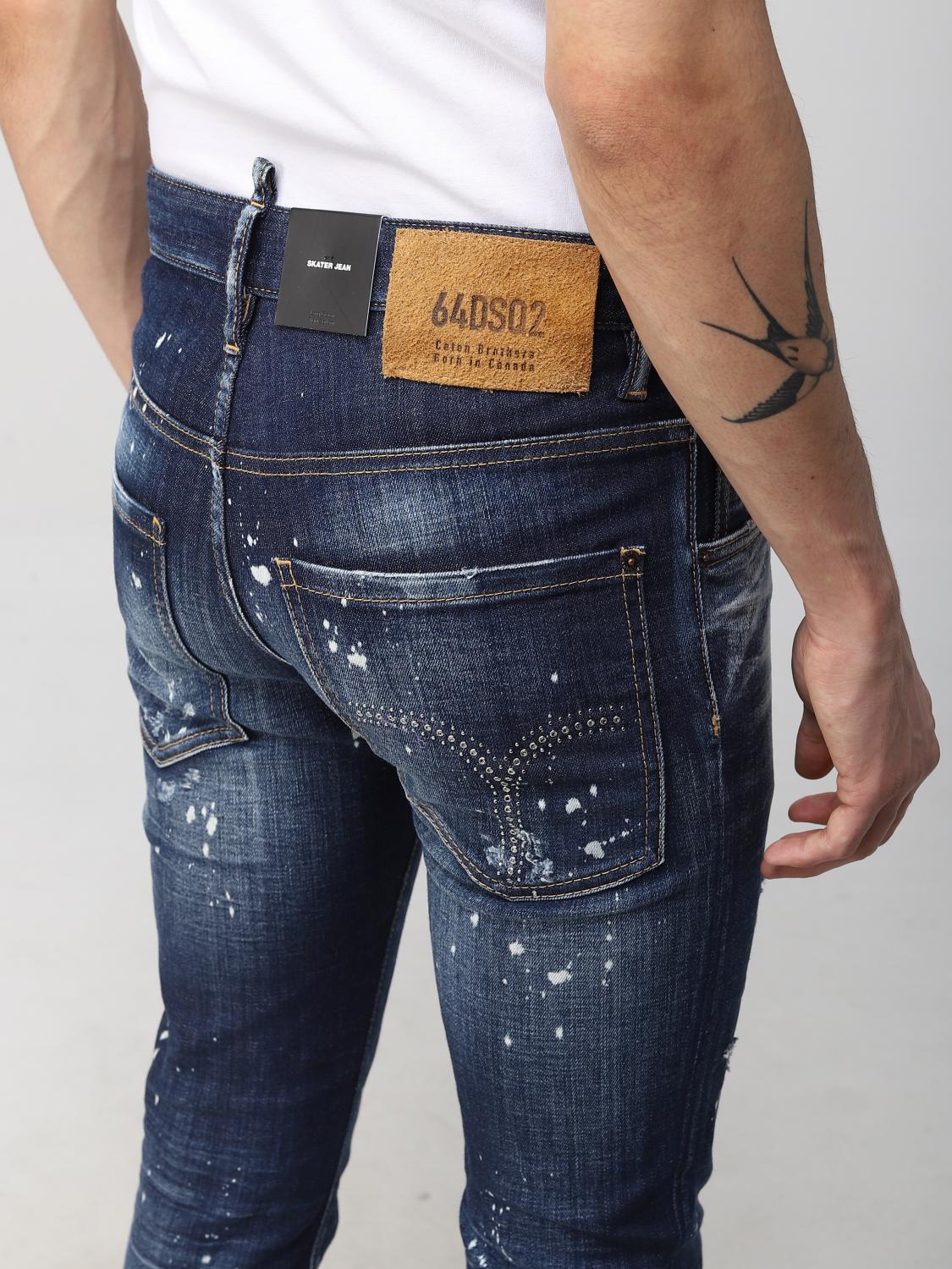 DSQUARED2 JEANS: Jeans Dsquared2 in denim, Blue Navy - Img 4