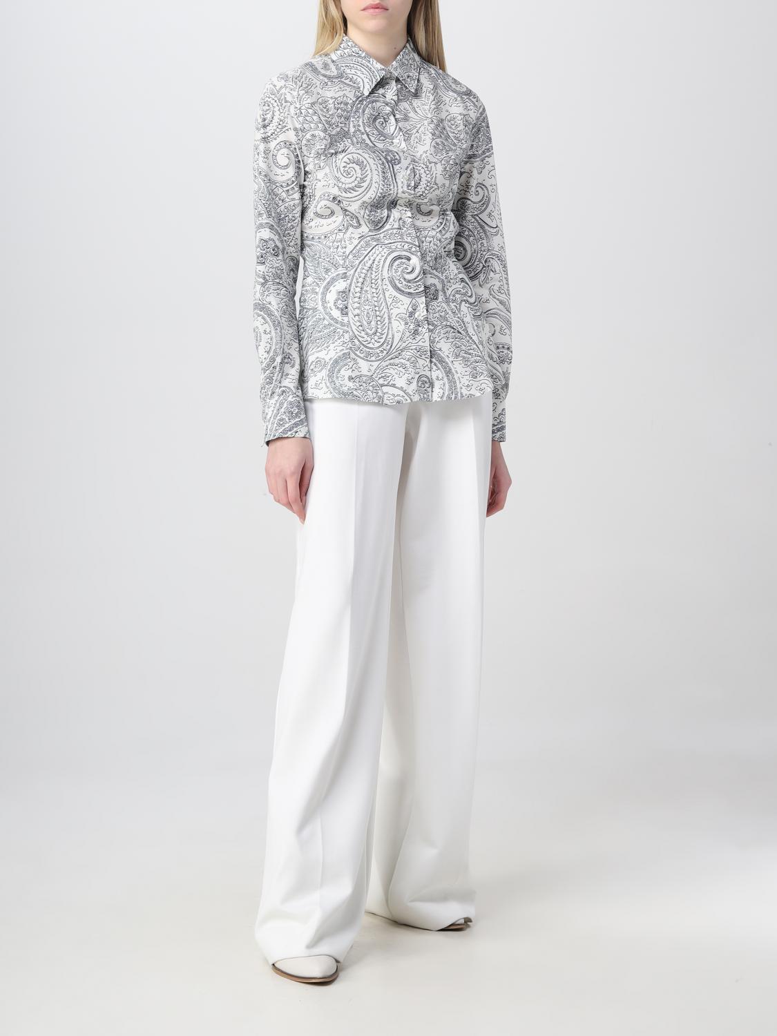 ETRO SHIRT: Etro pailsley stretch cotton shirt, Red - Img 2