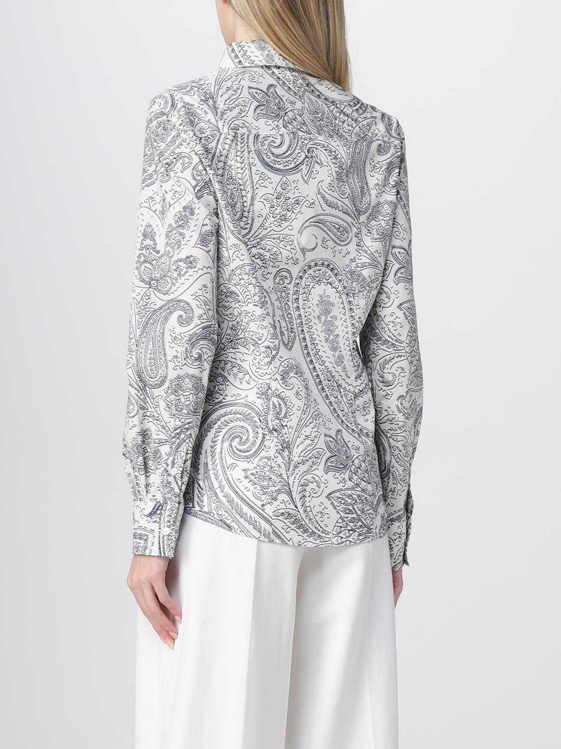 ETRO SHIRT: Etro pailsley stretch cotton shirt, Red - Img 3