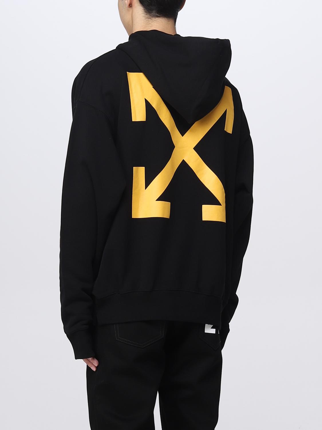 OFF-WHITE FELPA: Felpa Off-White con stampa grafica pittorica, Nero - Img 3