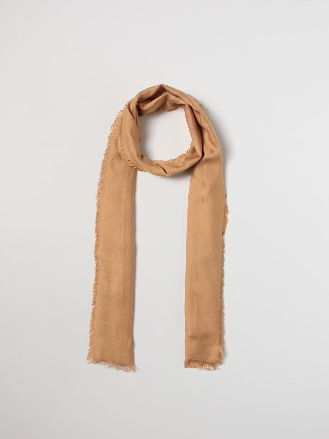 ELISABETTA FRANCHI SCIARPA: Sciarpa Elisabetta Franchi in tessuto con logo jacquard, Marrone - Img 2