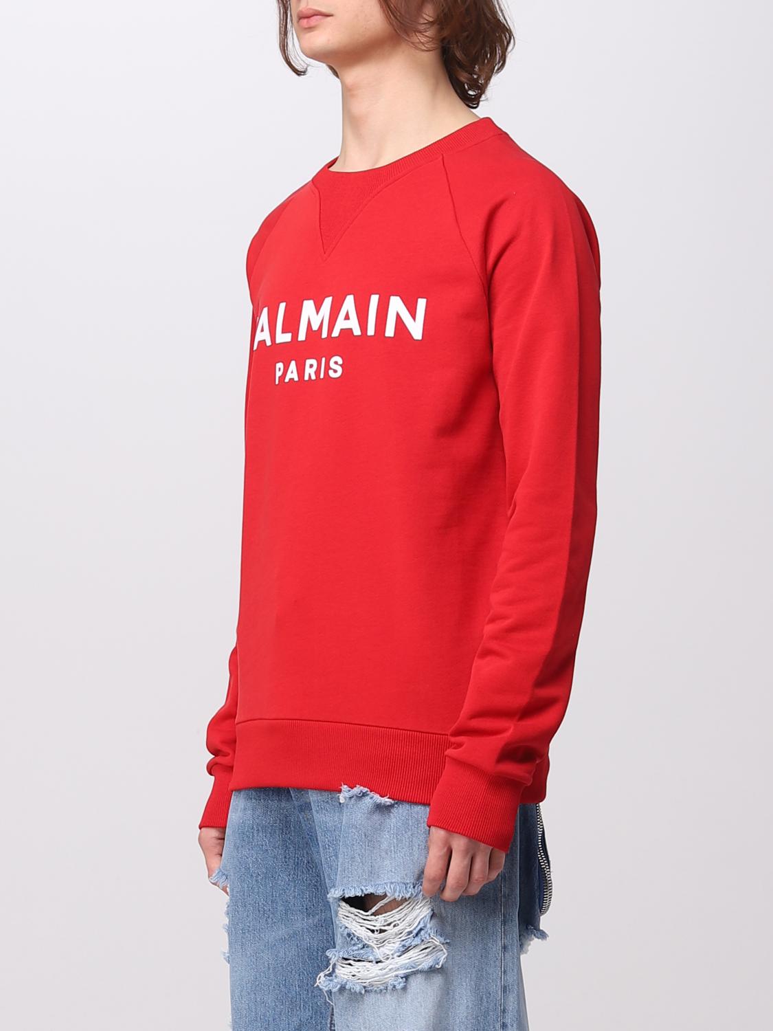 BALMAIN PULLOVER: Pullover herren Balmain, Rot - Img 4