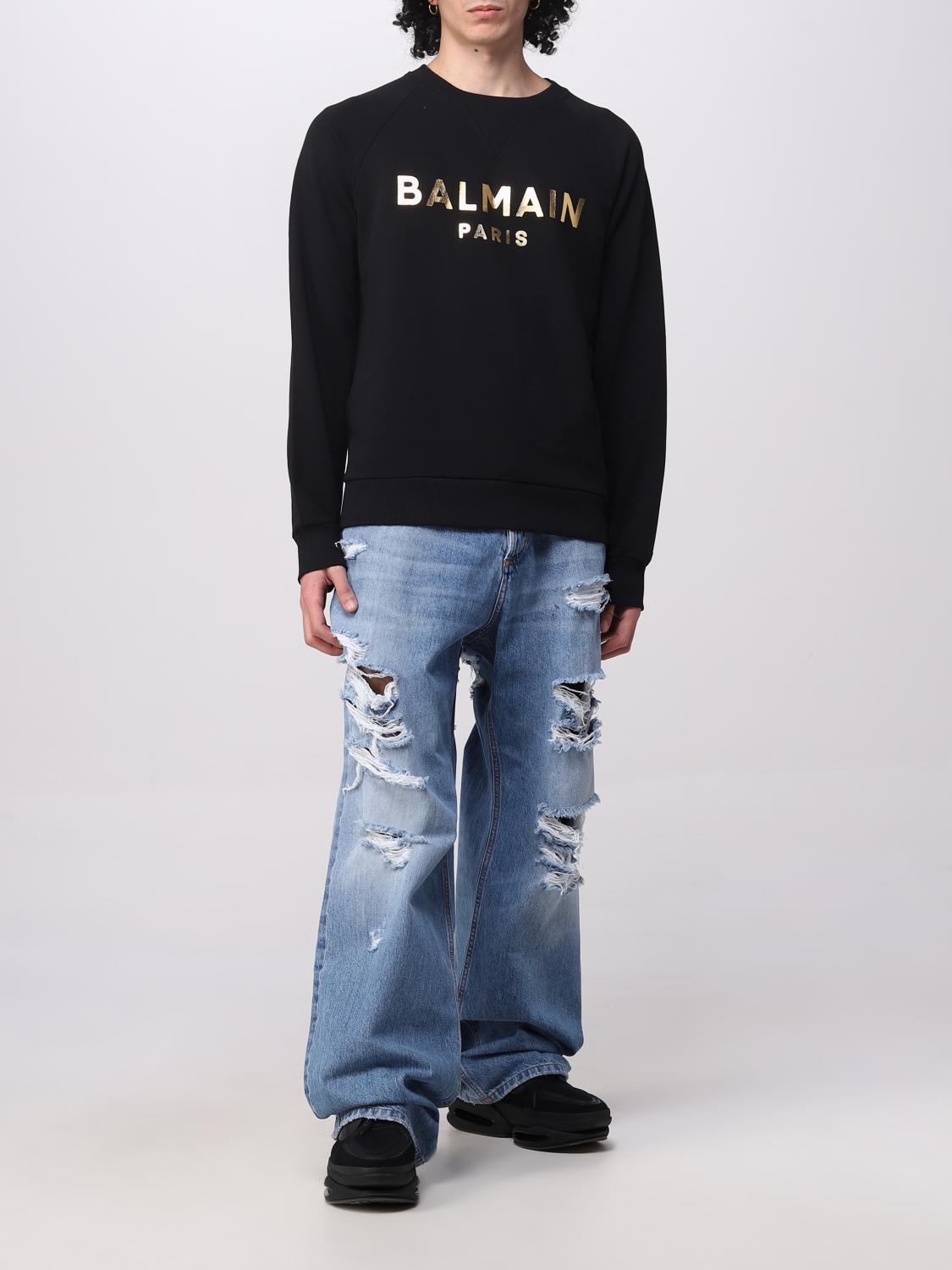 BALMAIN SWEATSHIRT: Pull homme Balmain, Noir 1 - Img 2