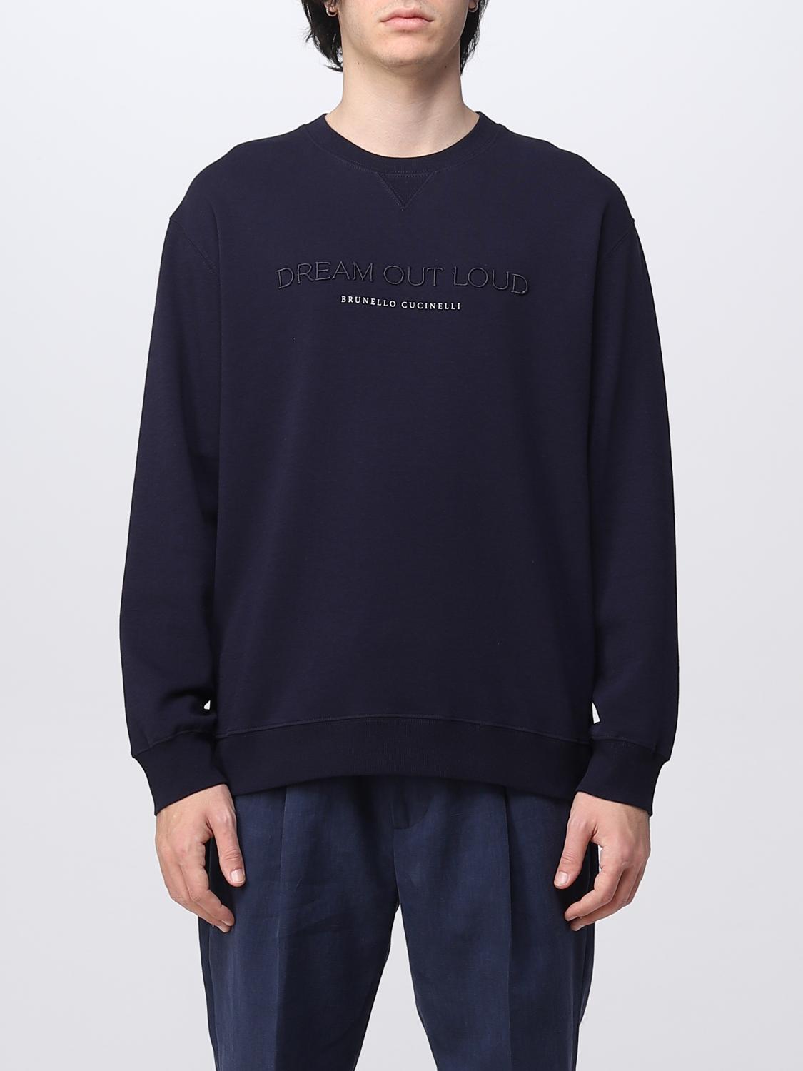 BRUNELLO CUCINELLI SWEATSHIRT: Pull homme Brunello Cucinelli, Cobalt - Img 1
