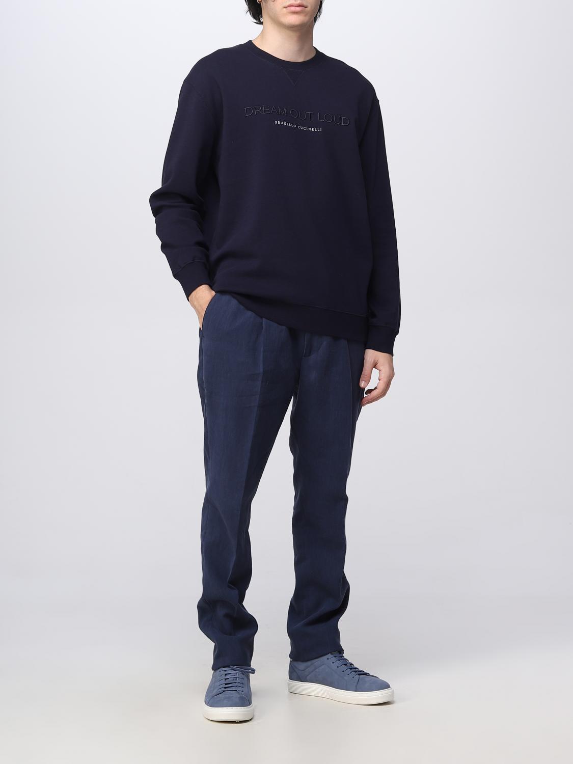 BRUNELLO CUCINELLI SWEATSHIRT: Pull homme Brunello Cucinelli, Cobalt - Img 2