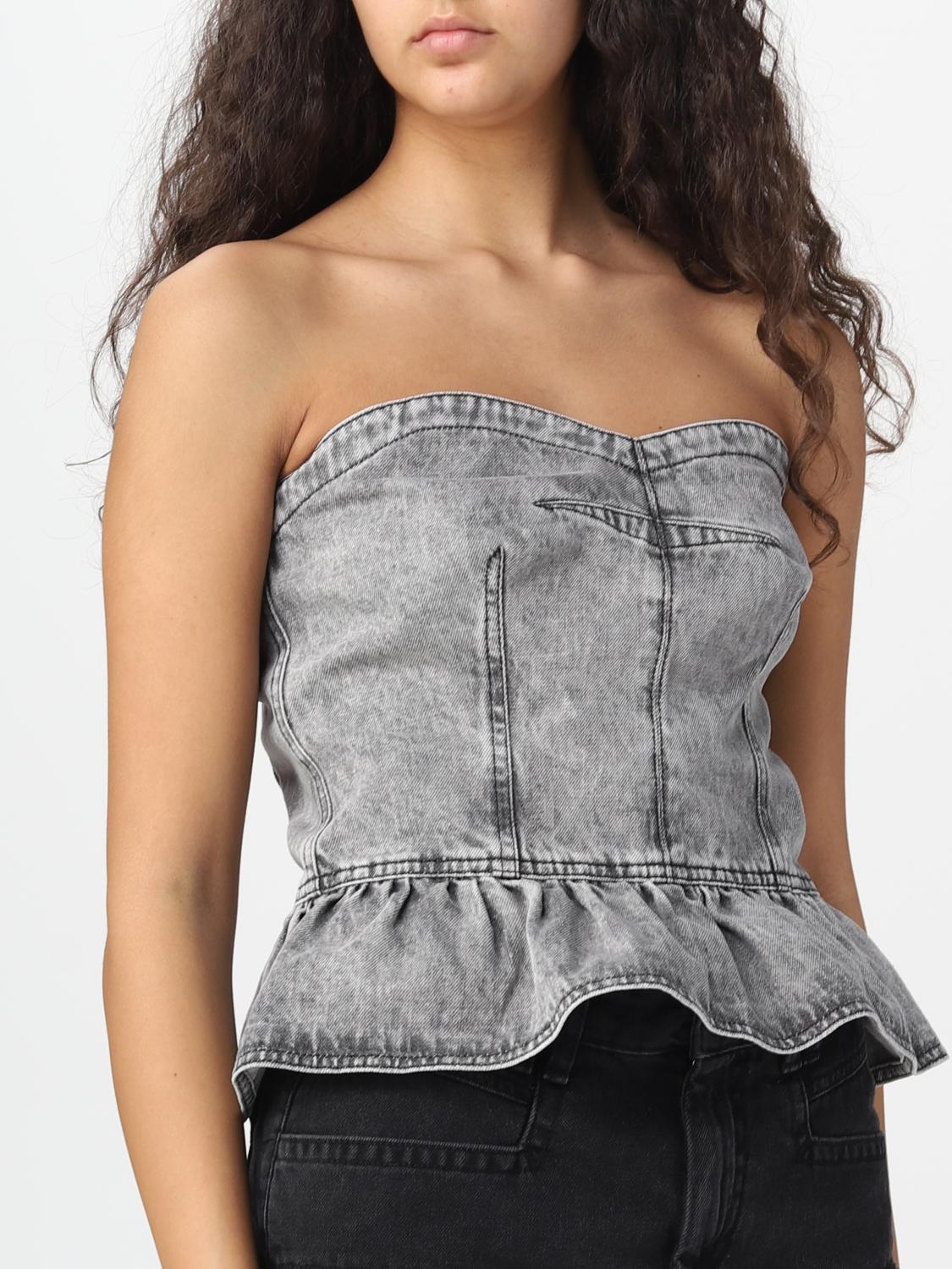 ISABEL MARANT ETOILE TOP: Top mujer Isabel Marant Etoile, Gris - Img 4