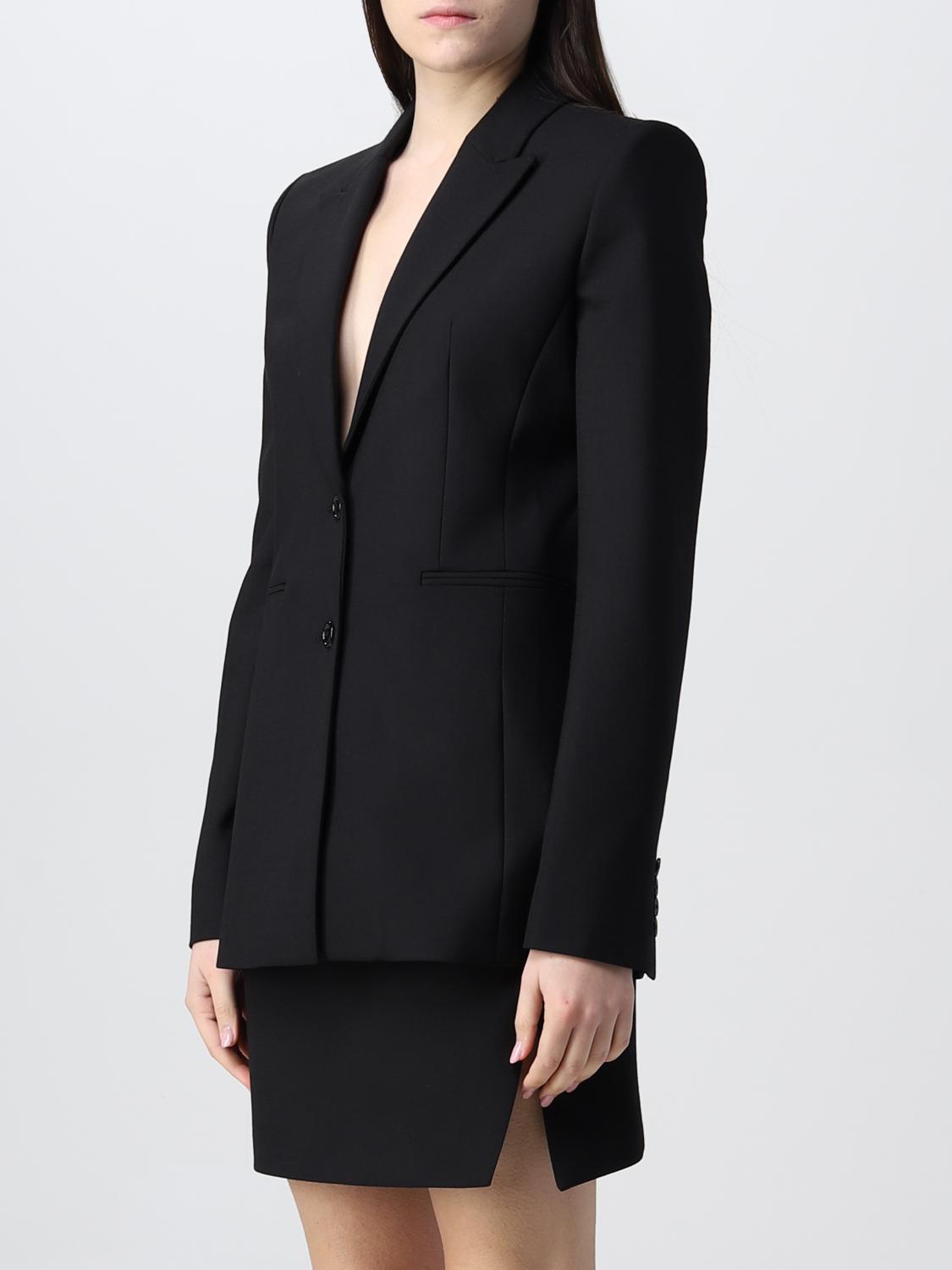 OFF-WHITE BLAZER: Giacca Off-White in misto lana, Nero - Img 4