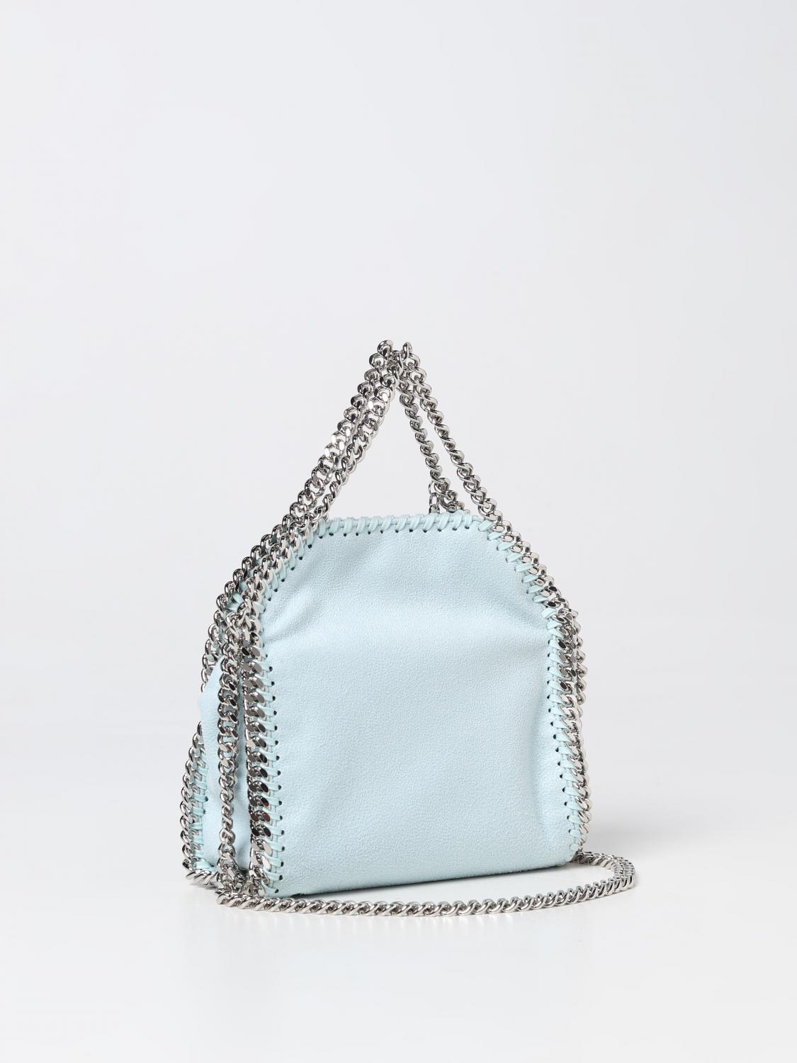 STELLA MCCARTNEY BORSA MINI: Borsa Falabella Stella McCartney in pelle sintetica scamosciata, Acqua - Img 2