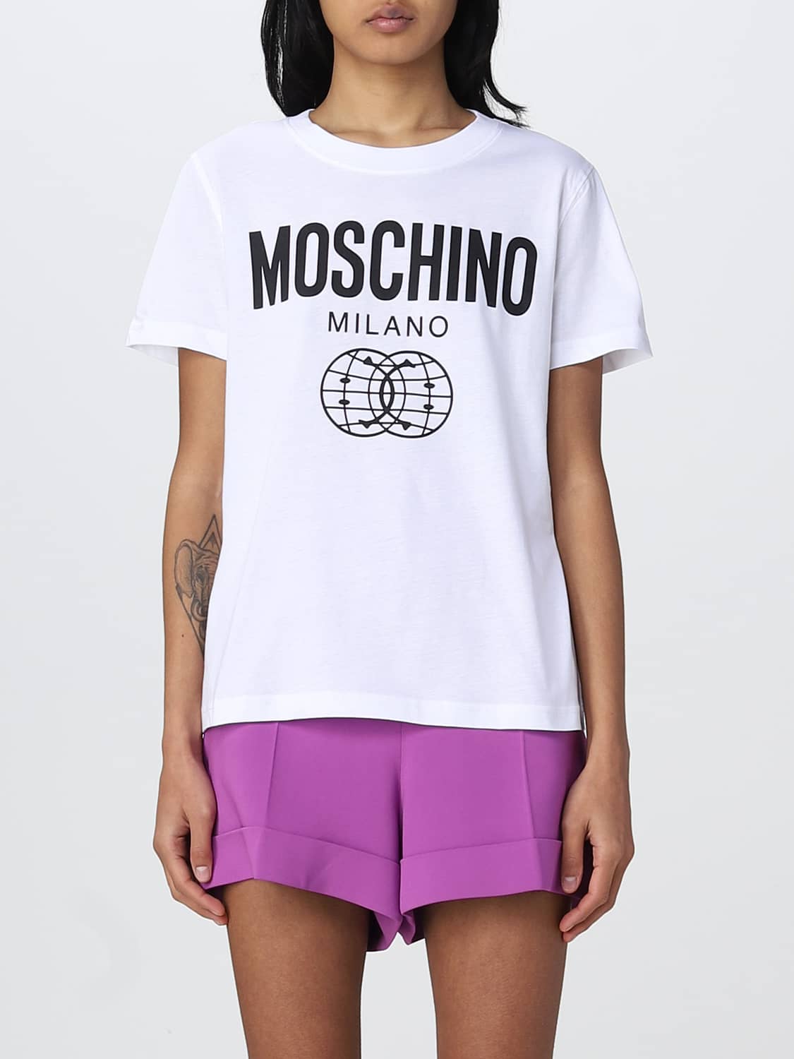 T-shirt Moschino Couture Orange - Taille 46, Coton, Manches Courtes, Occasion Très Bon état
