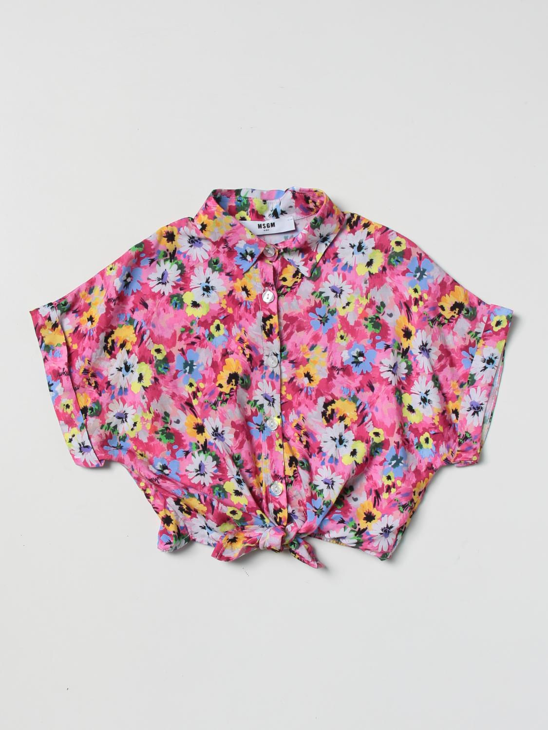 MSGM KIDS BLUSE: Bluse kinder MSGM Kids, Fuchsia - Img 1
