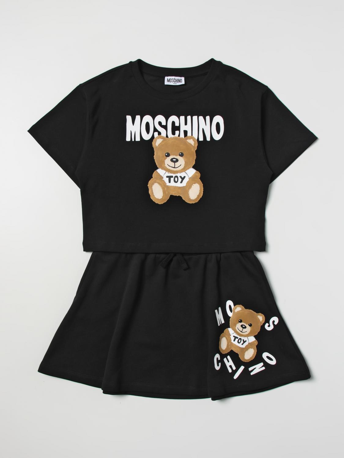 Moschino completo neonato felpa e pantalone panna
