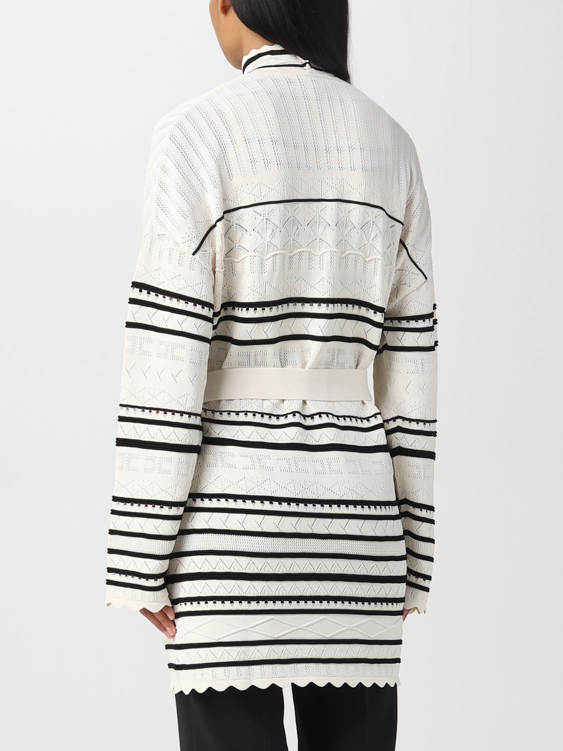 ELISABETTA FRANCHI PULLOVER: Strickjacke damen Elisabetta Franchi, Weiß - Img 3