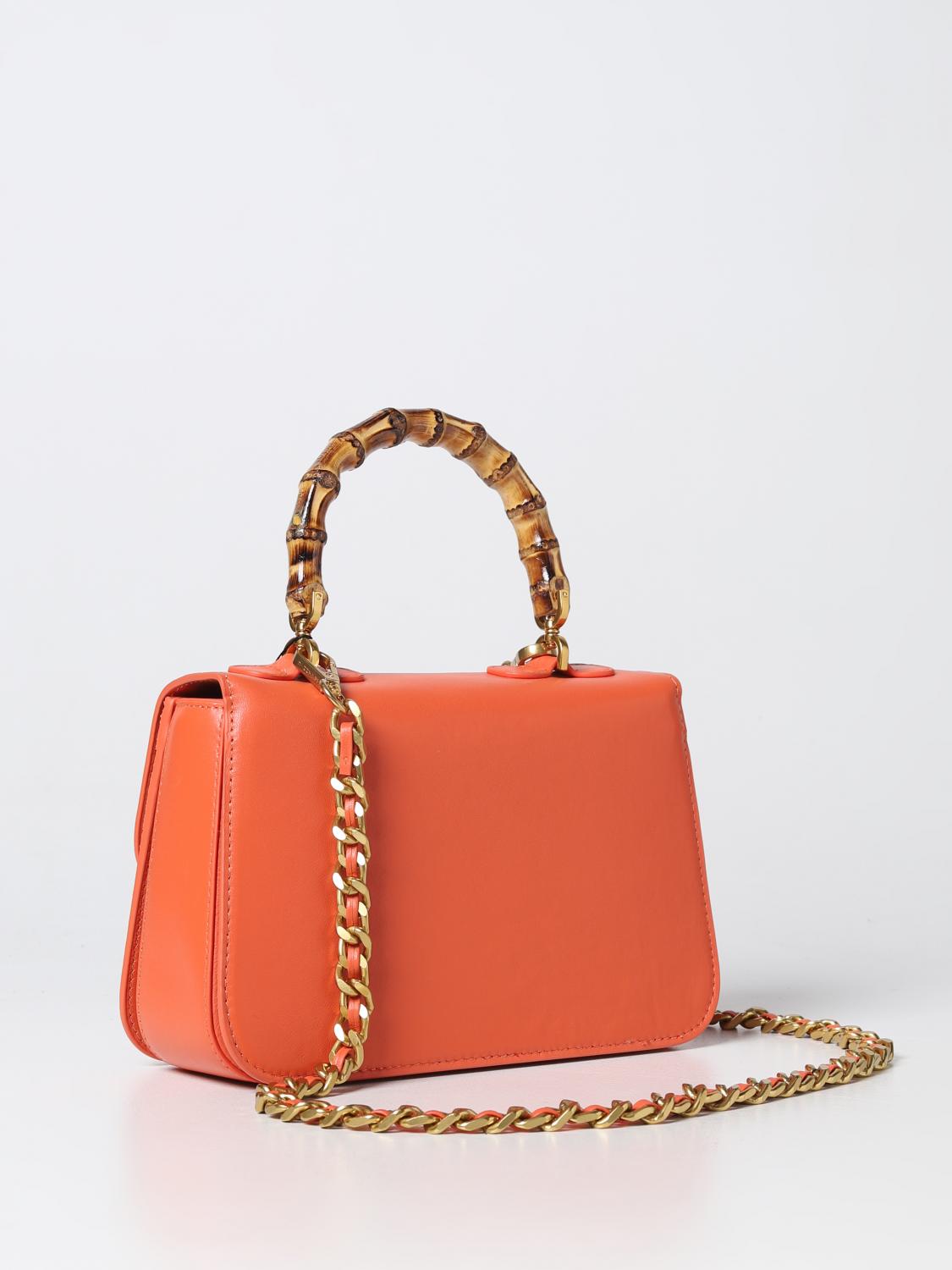 LA CARRIE BORSA A MANO: Borsa Transition La Carrie in pelle, Arancione - Img 2