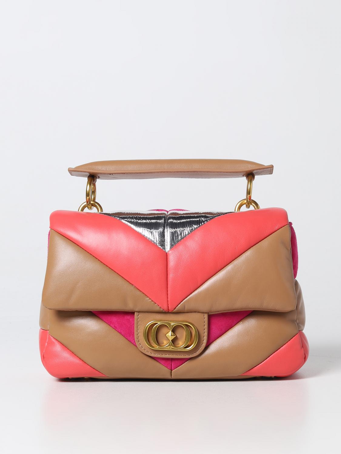 LA CARRIE BORSA A MANO: Borsa Amitola La Carrie in nappa trapuntata, Fuxia - Img 1