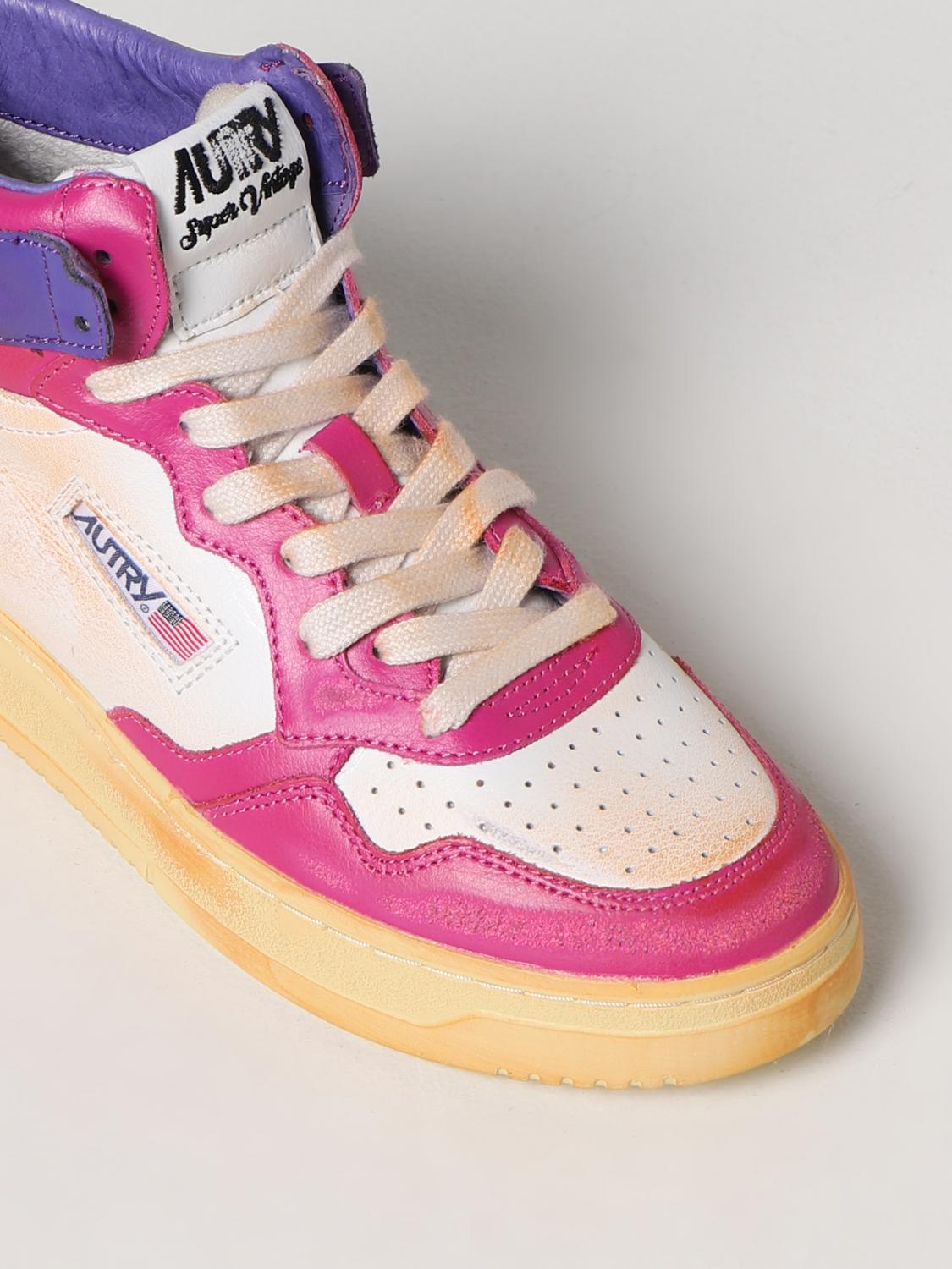 AUTRY SNEAKERS: Autry Super Vintage sneakers in used leather, Pink - Img 4