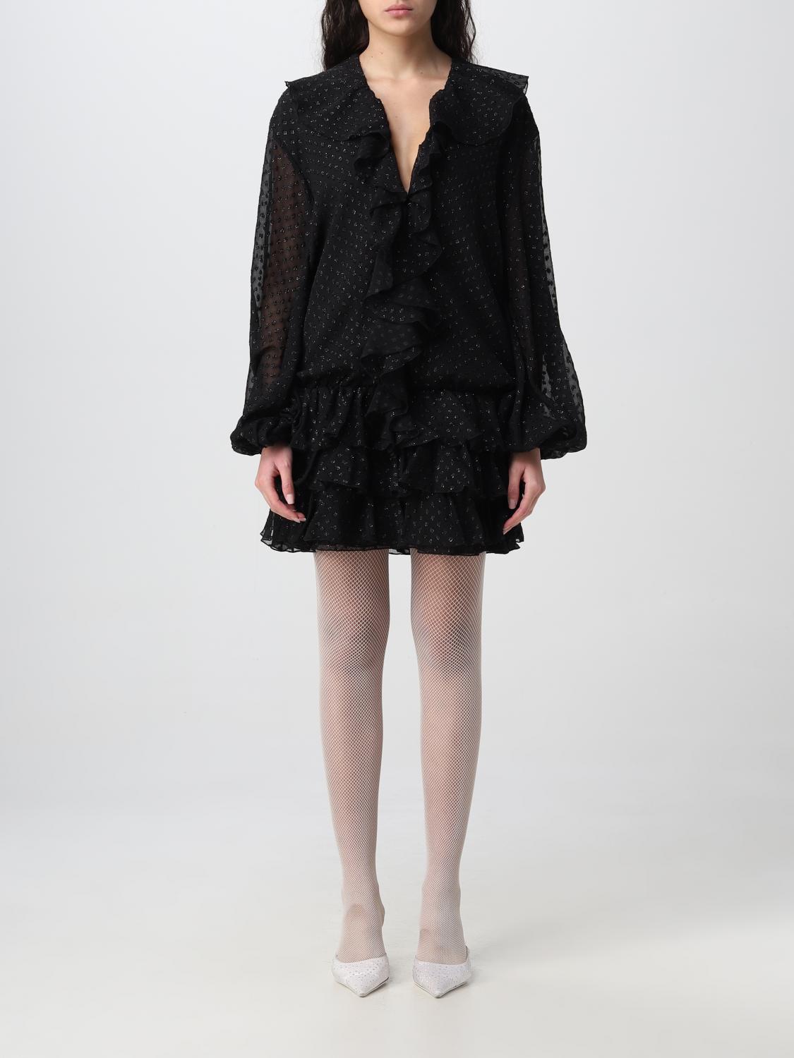 BLUMARINE ABITO: Abito Blumarine in misto seta, Nero - Img 1