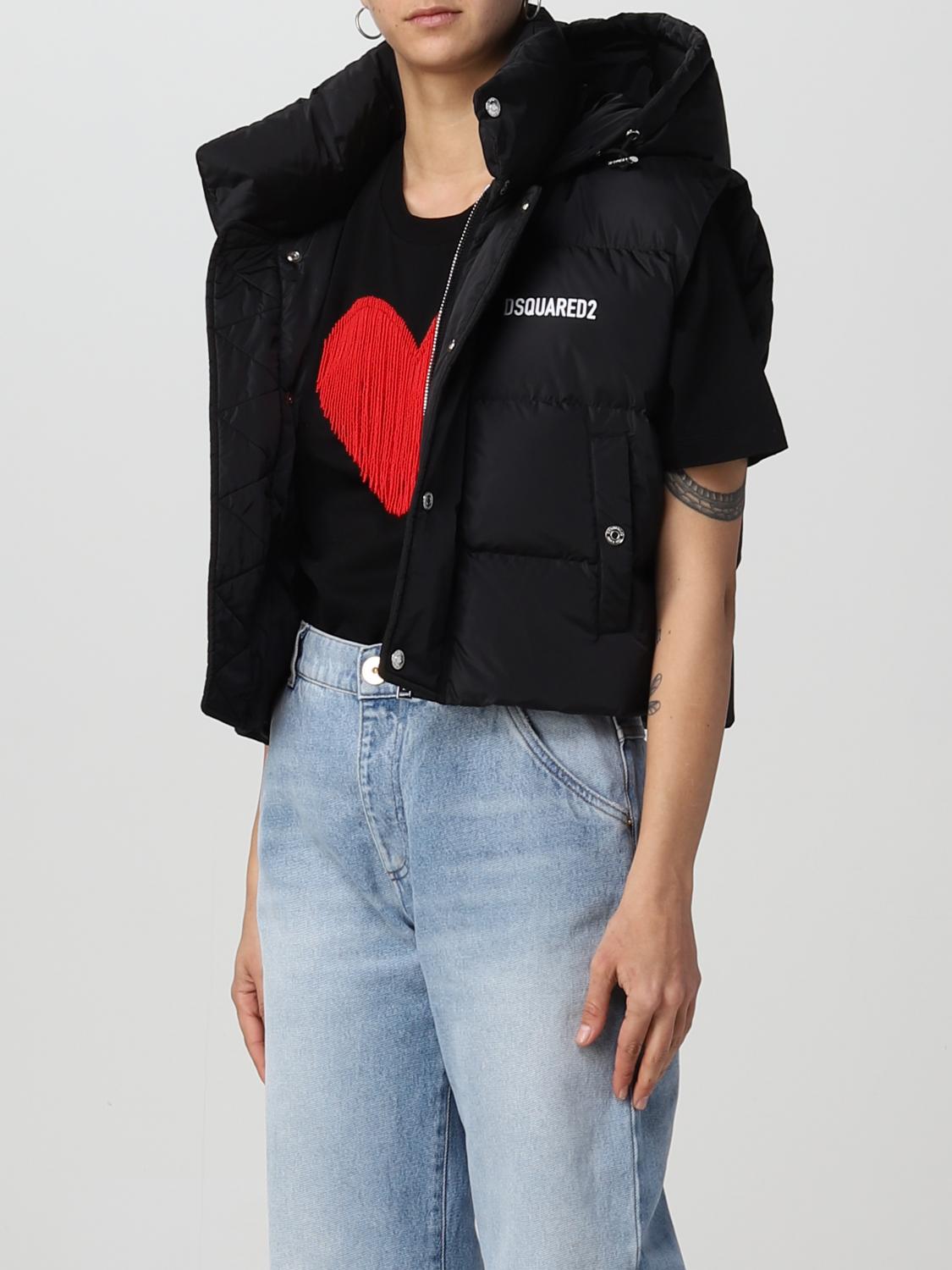 DSQUARED2 GILET: Gilet femme Dsquared2, Noir - Img 3