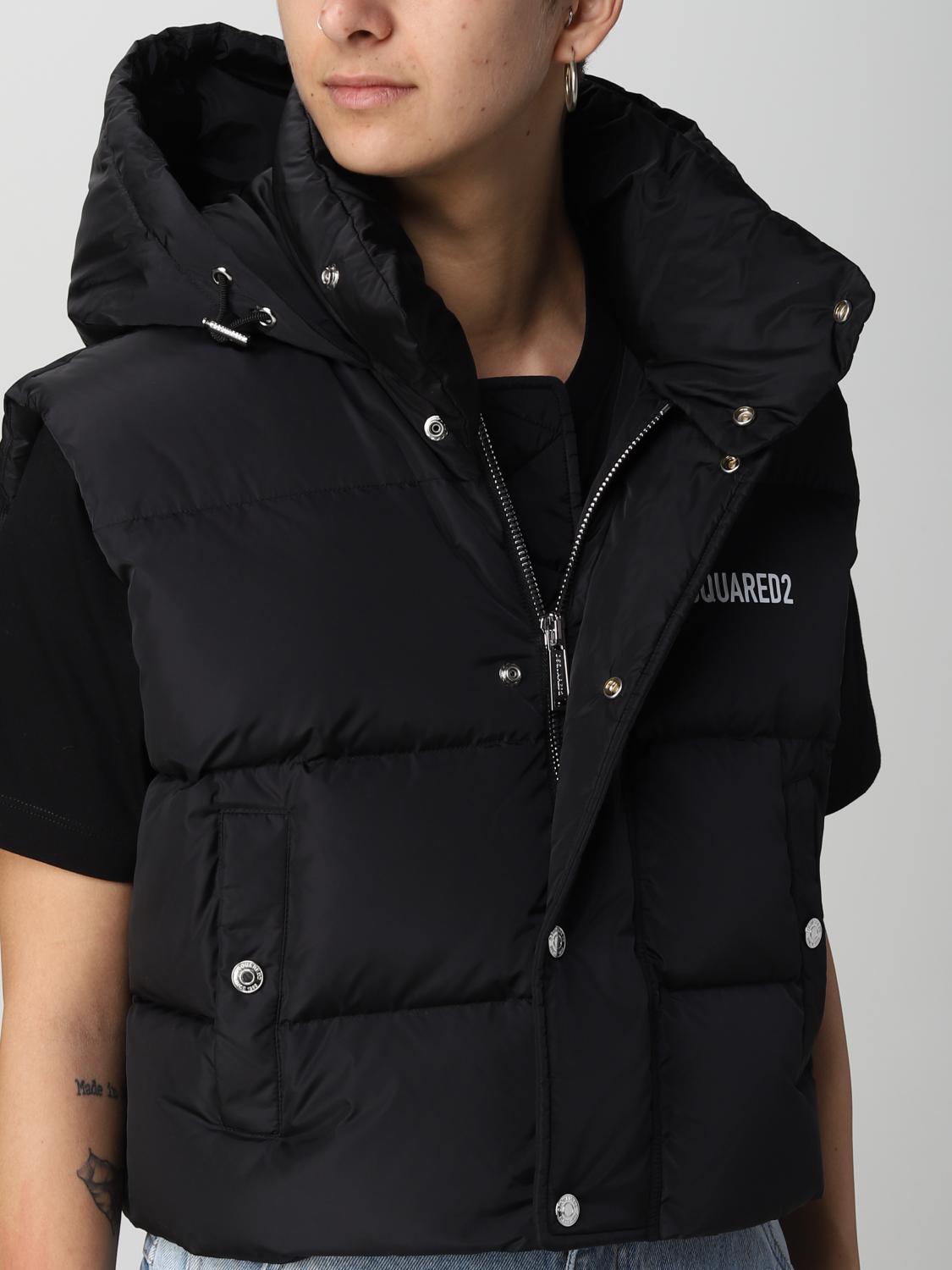 DSQUARED2 GILET: Gilet femme Dsquared2, Noir - Img 4