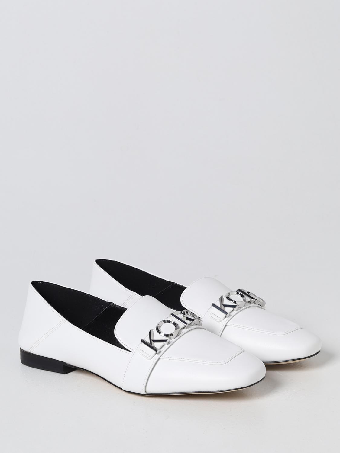 MICHAEL KORS LOAFER: Michael Kors Madelyn mocassins in leather, White - Img 2
