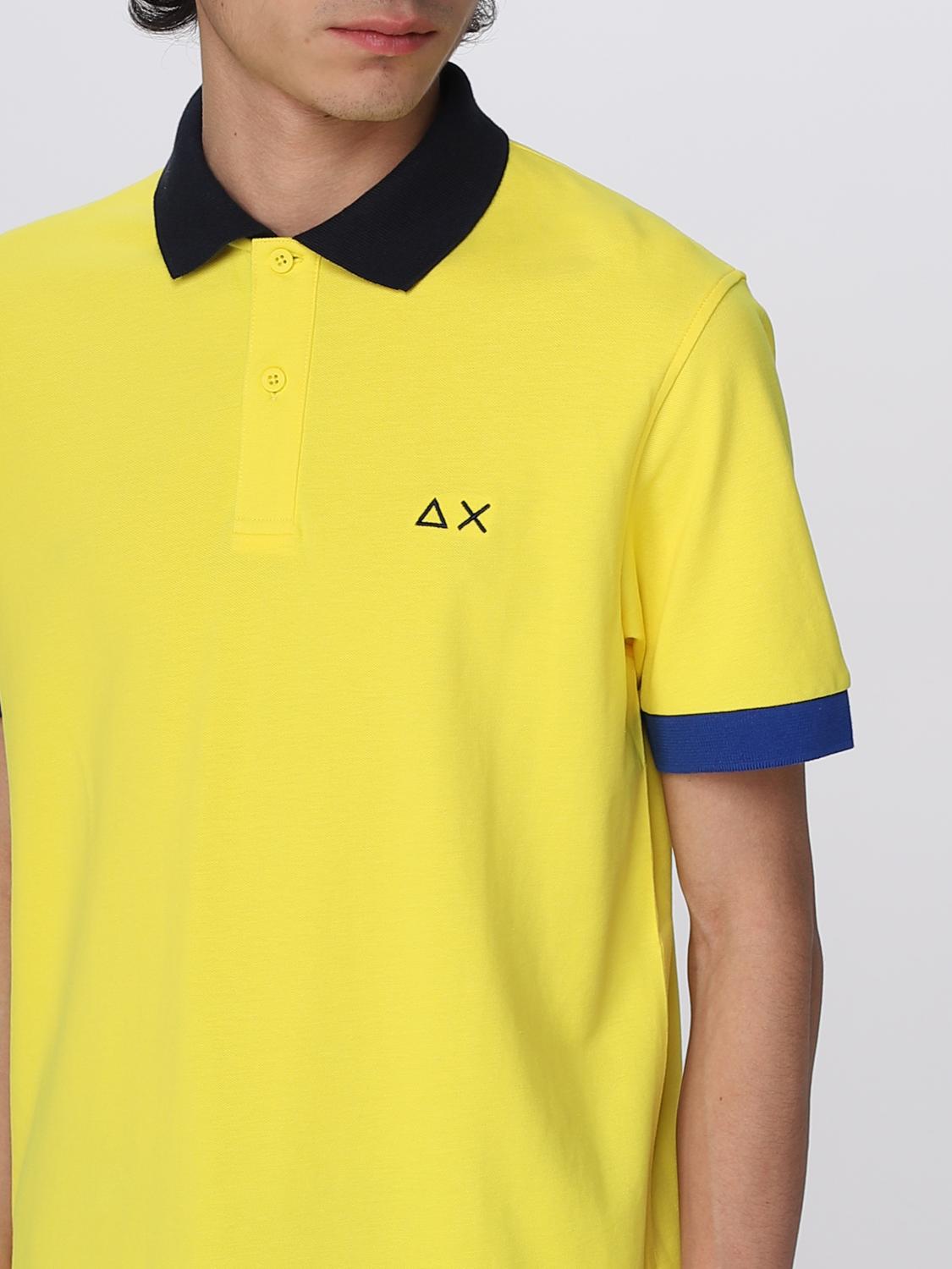 SUN68 POLO: Polo Sun 68 in misto cotone, Giallo - Img 3