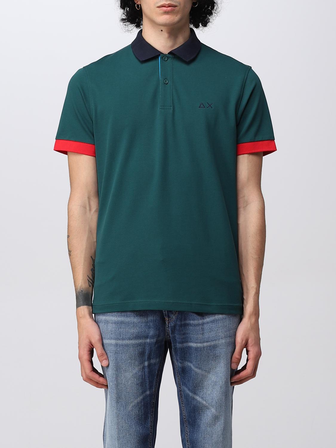 SUN68 POLO: Polo Sun 68 in misto cotone, Verde - Img 1