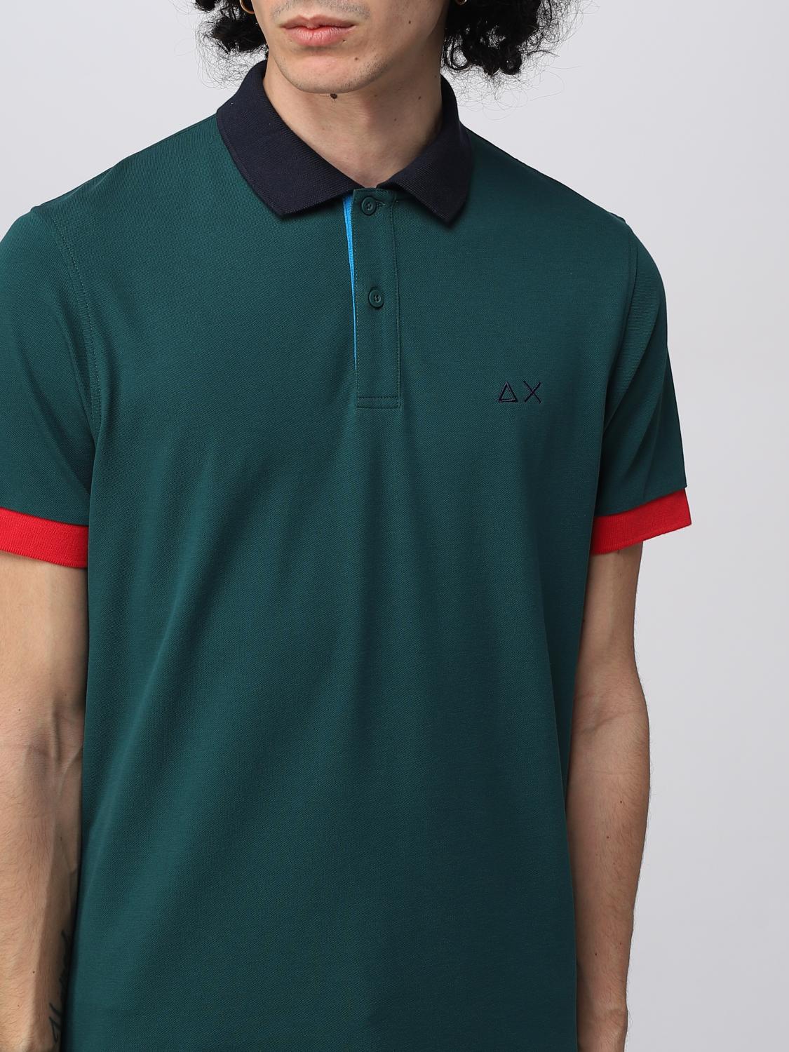 SUN68 POLO: Polo Sun 68 in misto cotone, Verde - Img 3