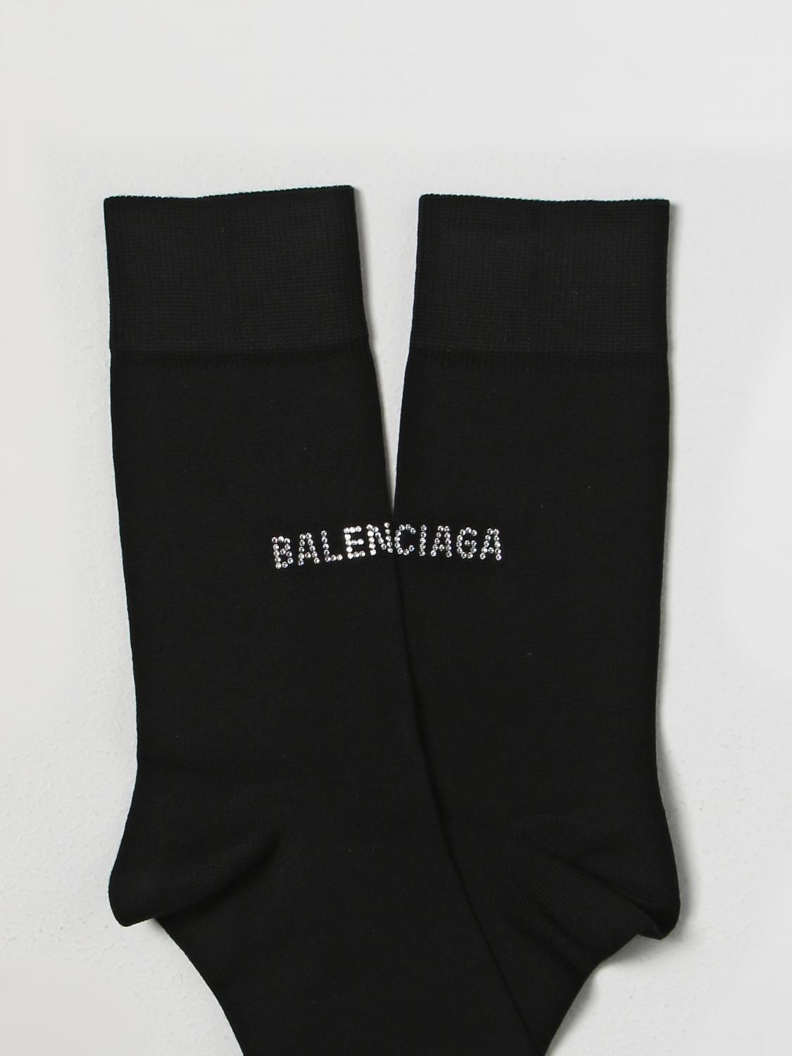 Balenciaga socks in stretch cotton - Black | 719098368B8 | GIGLIO.COM