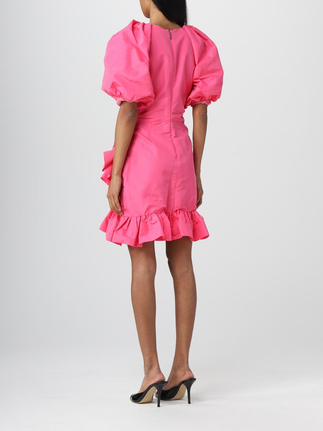 MSGM DRESS: MSGM dress in taffeta, Fuchsia - Img 2