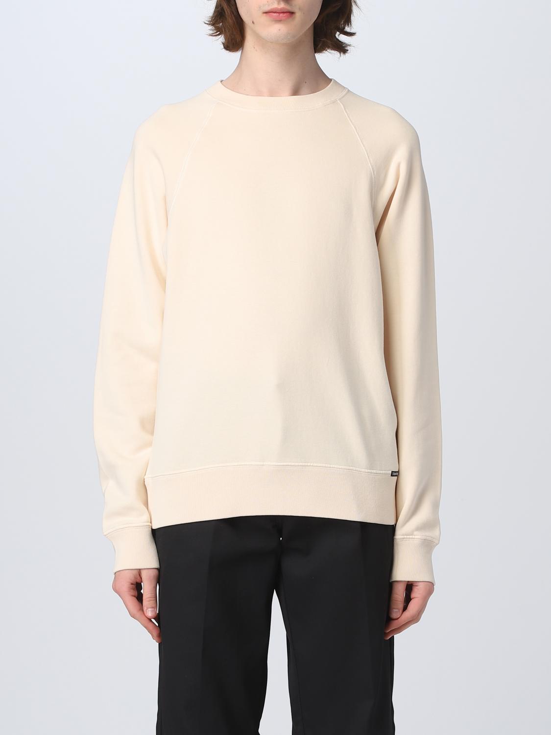 Tom Ford Men Sweatshirt Mélange Vintage Cotton Blend Sweatshirt