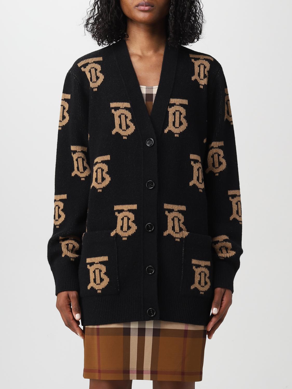 BURBERRY: cardigan in wool blend Black Burberry sweater