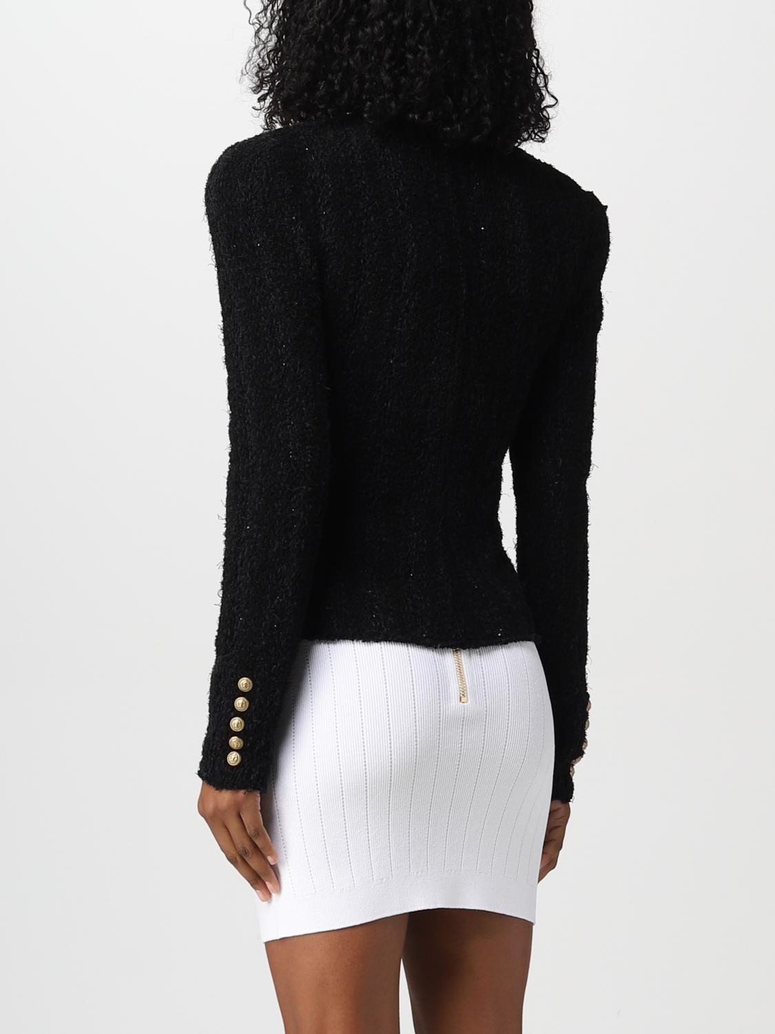 BALMAIN BLAZER: Blazer Balmain in tweed, Nero - Img 3
