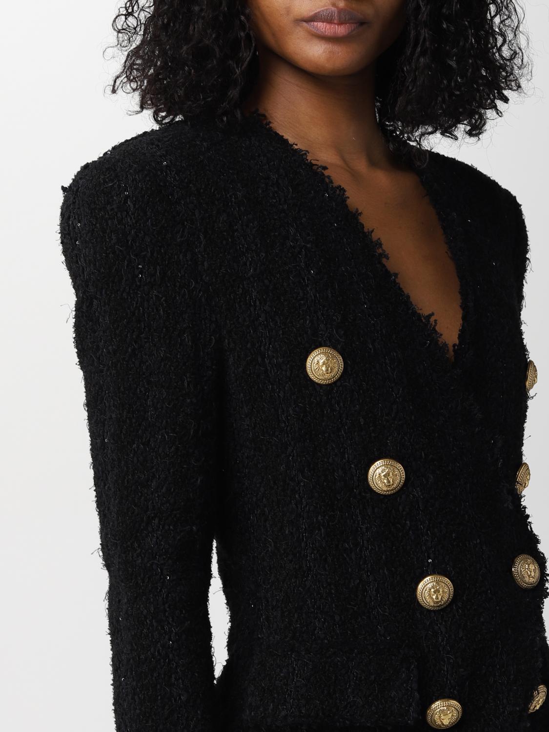 BALMAIN BLAZER: Blazer Balmain in tweed, Nero - Img 5