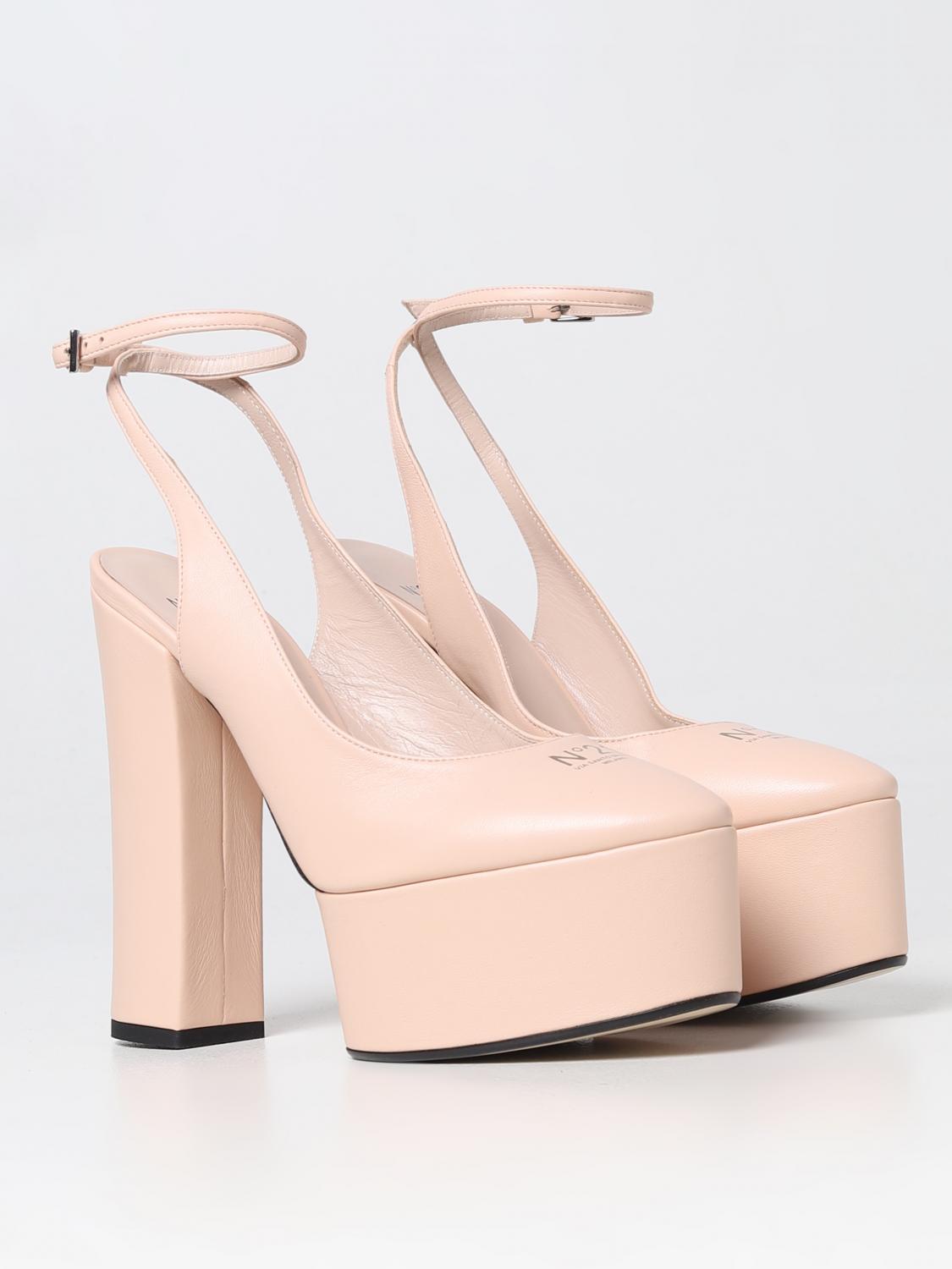 N° 21 DÉCOLLETÉ: Pump N°21 in nappa, Rosa - Img 2