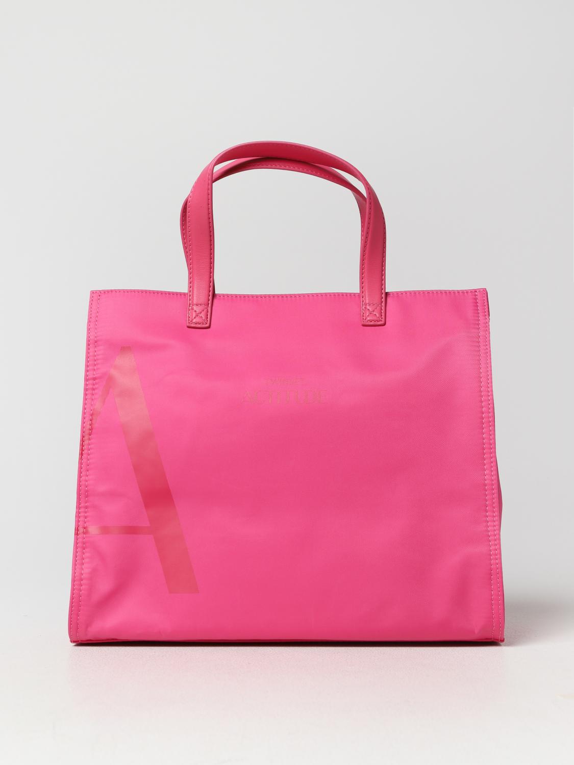 ACTITUDE TWINSET BORSA TOTE: Borsa Actitude Twinset in nylon, Ciliegia - Img 1