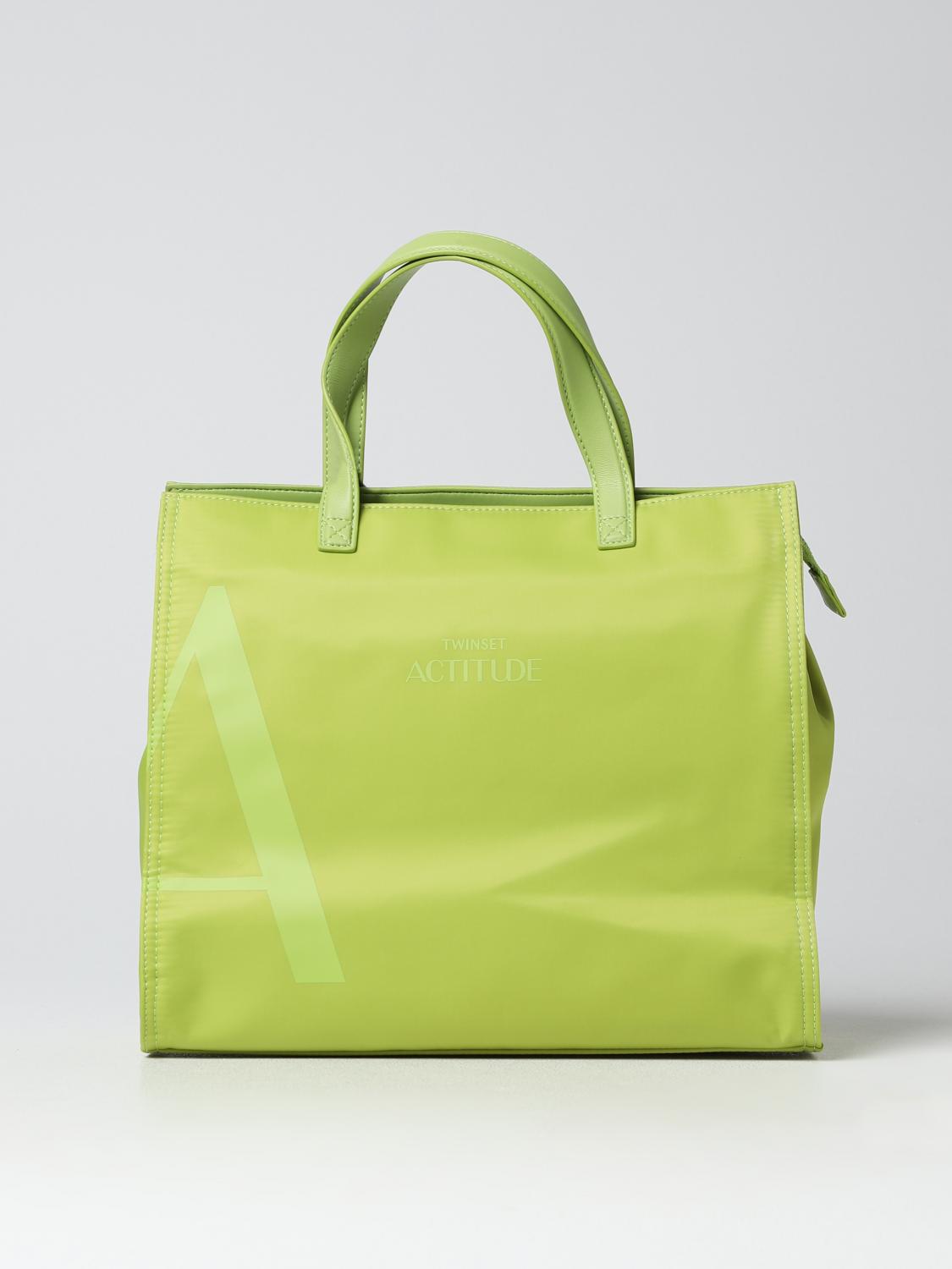 ACTITUDE TWINSET TRAGETASCHE: Schultertasche damen Actitude Twinset, Limette - Img 1