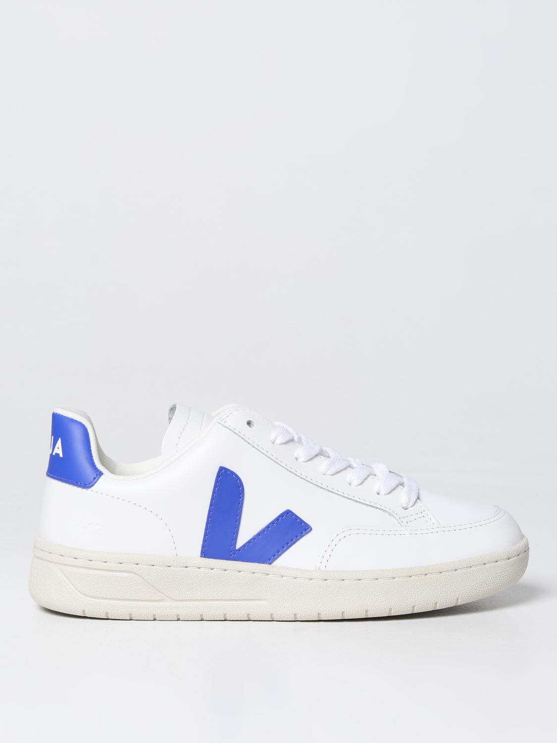 VEJA SNEAKERS: Sneakers V-12 Veja in pelle, Bianco - Img 1