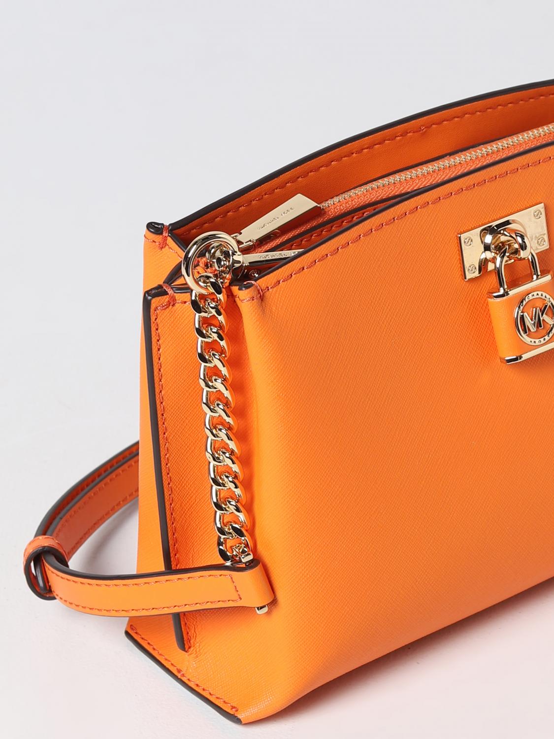 MICHAEL KORS BORSA A TRACOLLA: Borsa Ruby Michael Kors in pelle saffiano, Albicocca - Img 3