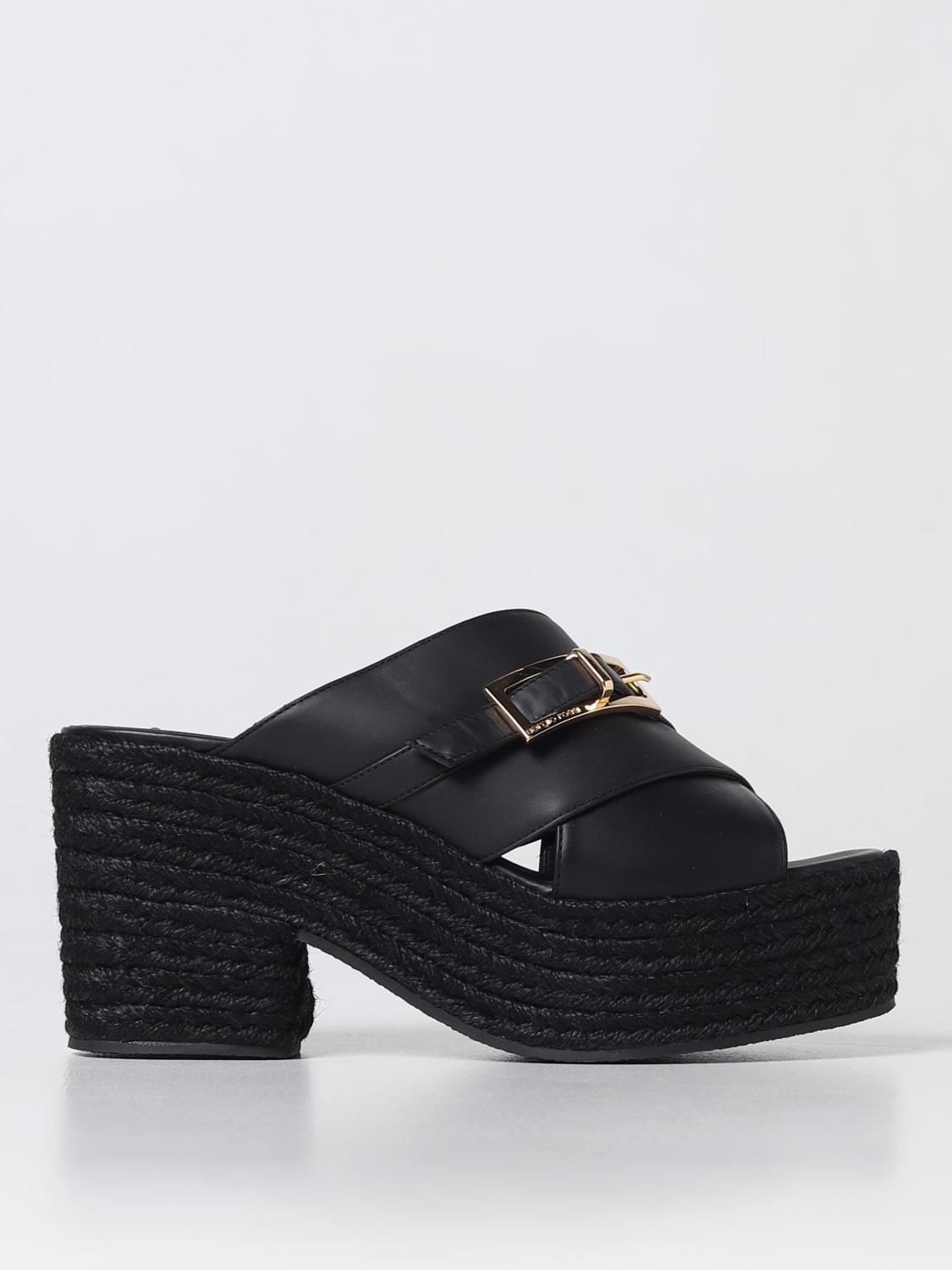 SERGIO ROSSI SANDALEN MIT ABSATZ: Keilabsatz schuhe damen Sergio Rossi, Schwarz - Img 1