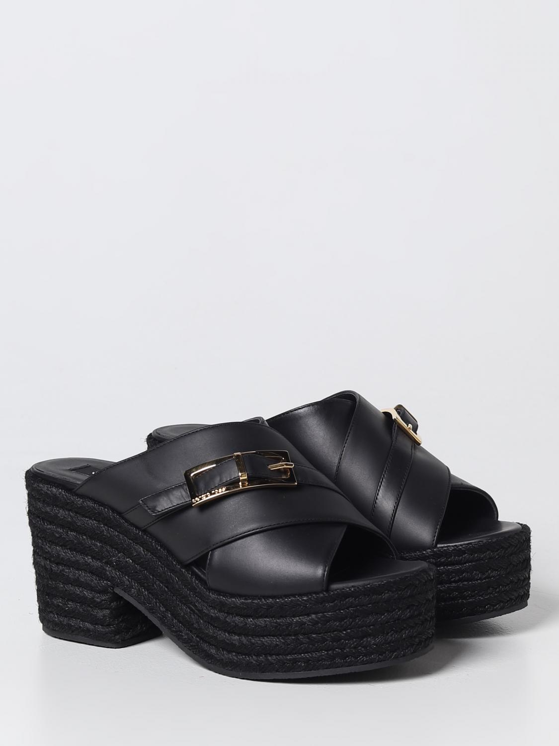 SERGIO ROSSI SANDALEN MIT ABSATZ: Keilabsatz schuhe damen Sergio Rossi, Schwarz - Img 2