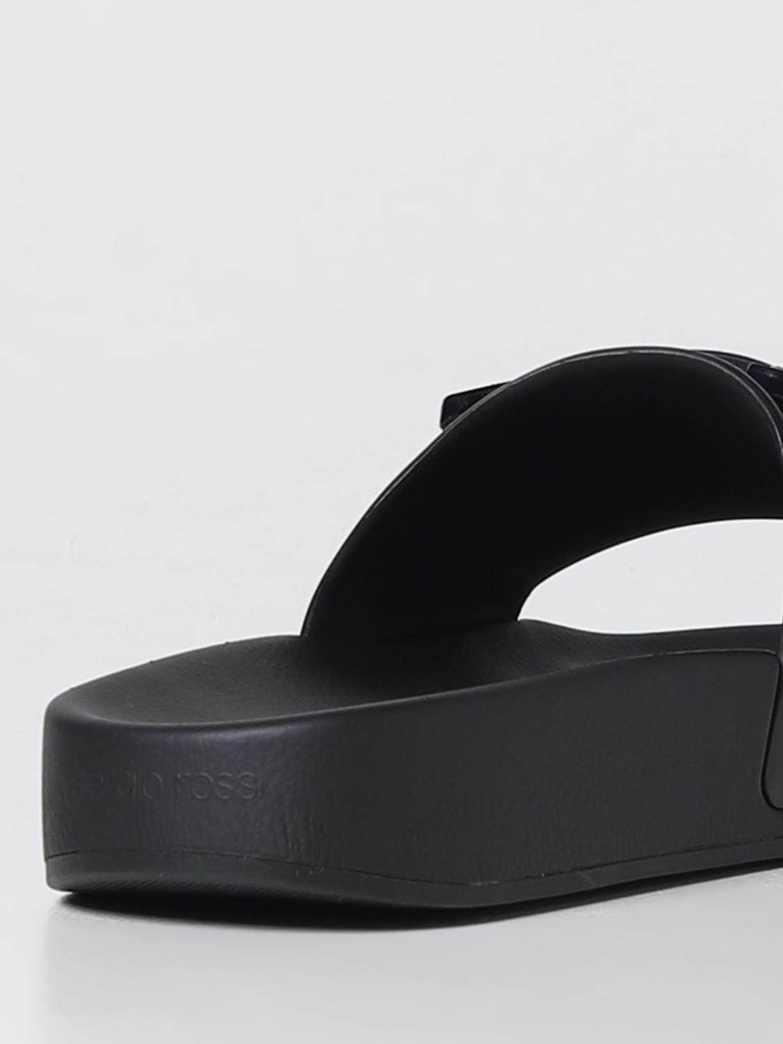 SERGIO ROSSI FLAT SANDAL: Flat sandals woman Sergio Rossi, Black - Img 3