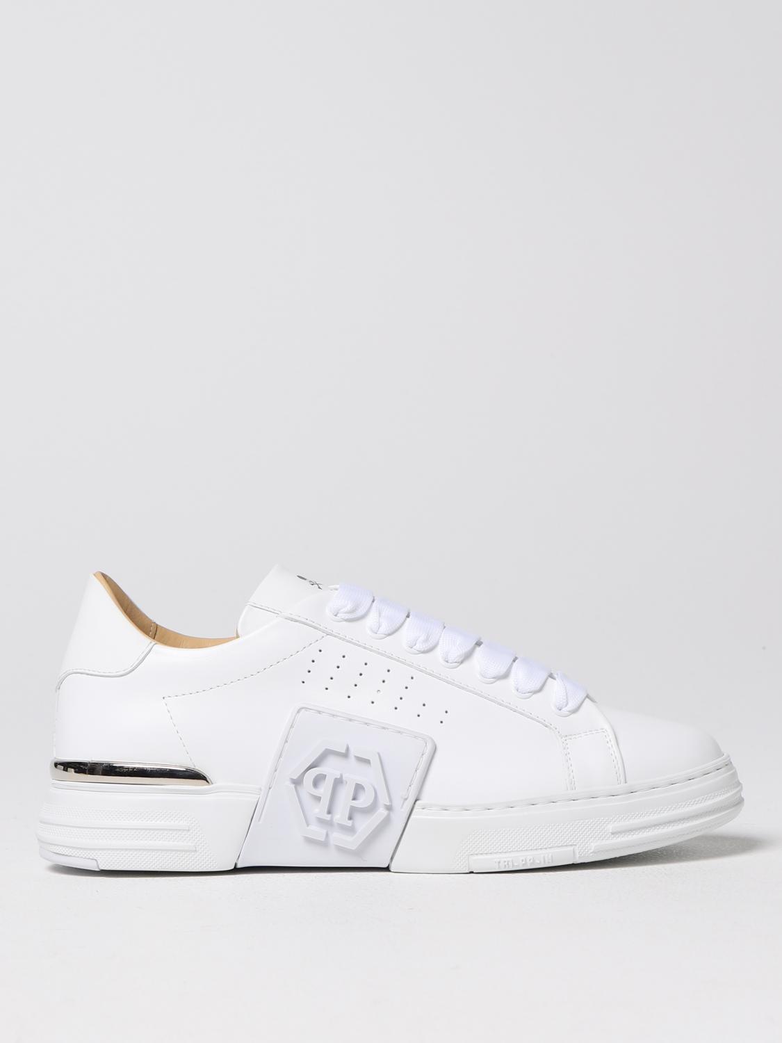 PHILIPP PLEIN SNEAKERS: Sneakers Philipp Plein in pelle, Bianco 1 - Img 1