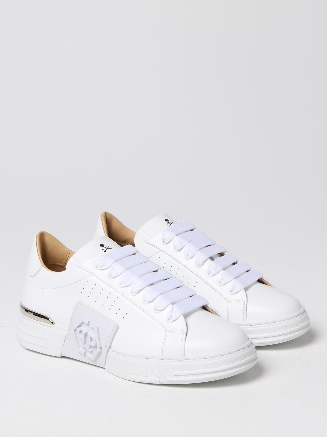 PHILIPP PLEIN SNEAKERS: Sneakers Philipp Plein in pelle, Bianco 1 - Img 2