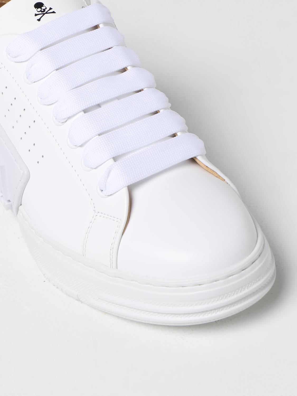 PHILIPP PLEIN SNEAKERS: Sneakers Philipp Plein in pelle, Bianco 1 - Img 4