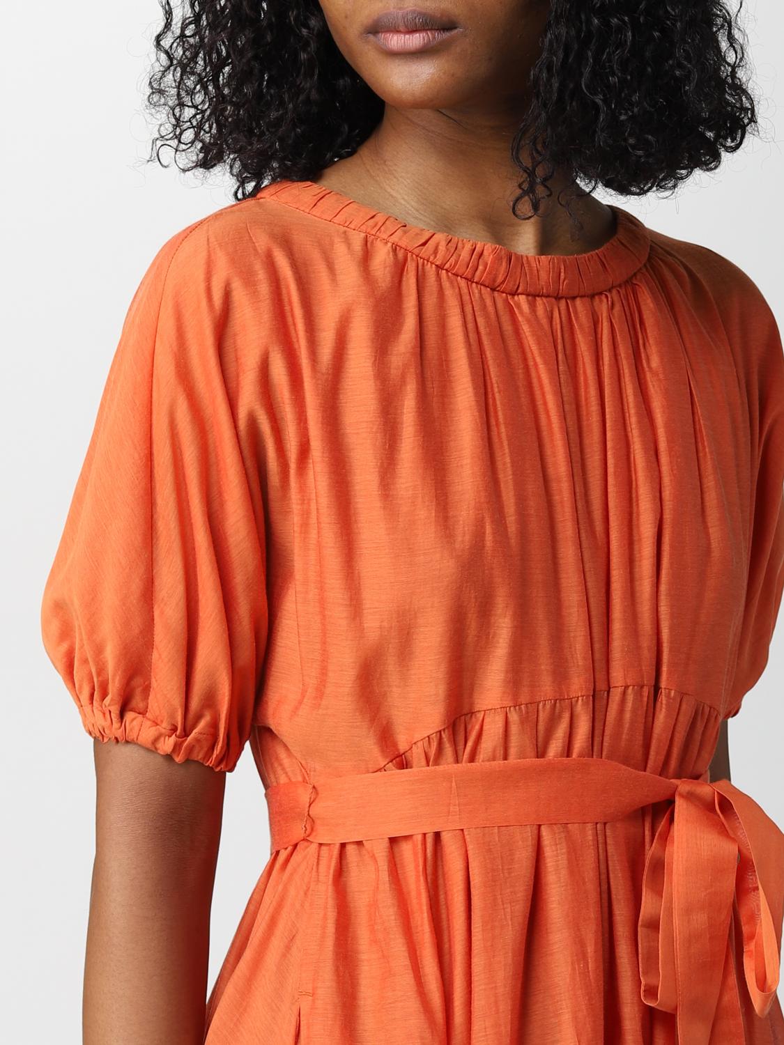 max orange dress Max Studio Womens Maxi Dress Tiered Ruffle Elastic Waist Burnt Orange Size Small