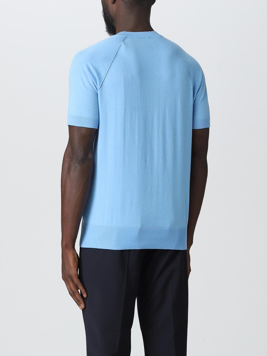 PAOLO PECORA T-SHIRT: Pull homme Paolo Pecora, Bleu Ciel - Img 2