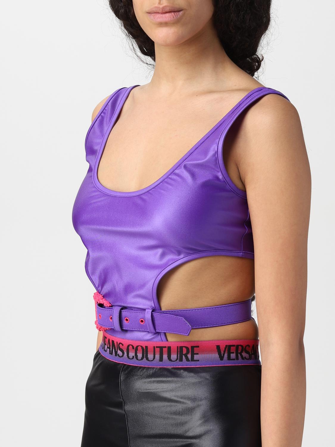 VERSACE JEANS COUTURE TOP: Top damen Versace Jeans Couture, Lila - Img 4