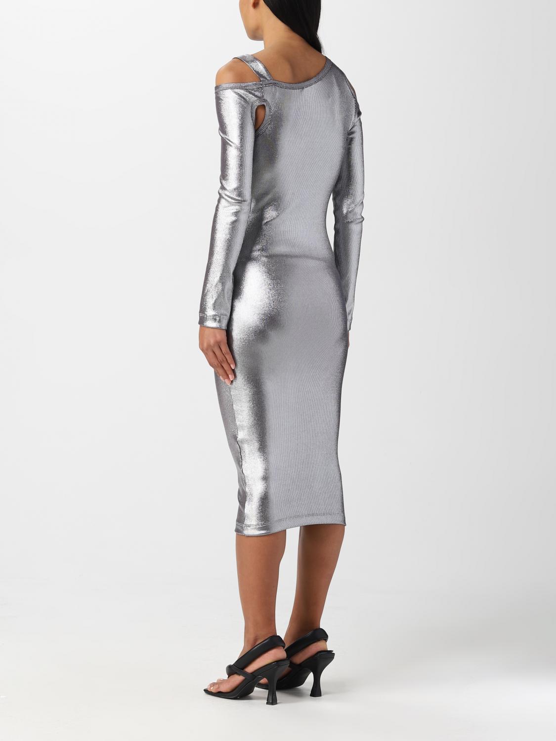 VERSACE JEANS COUTURE ABITO: Abito donna Versace Jeans Couture, Argento - Img 2