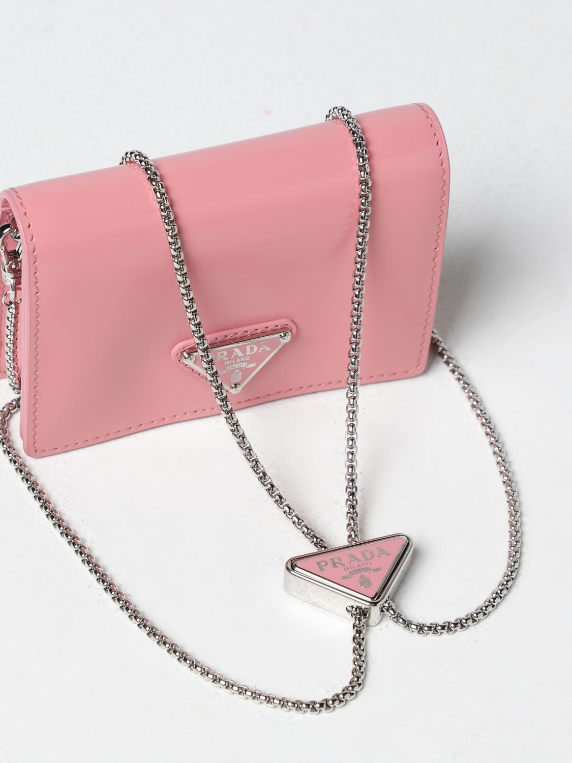 PRADA PORTEFEUILLE: Sac pochette femme Prada, Rose - Img 3